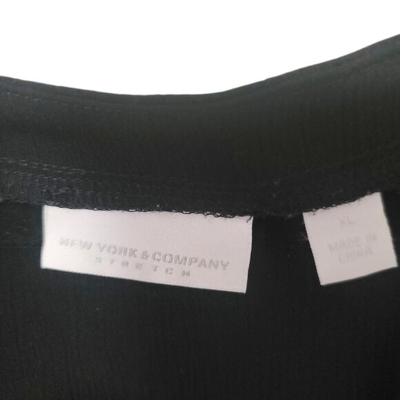 New York & Co Black Stretch Sleeveless Shift Dress, XL, Pre-owned - Picture 6 of 8